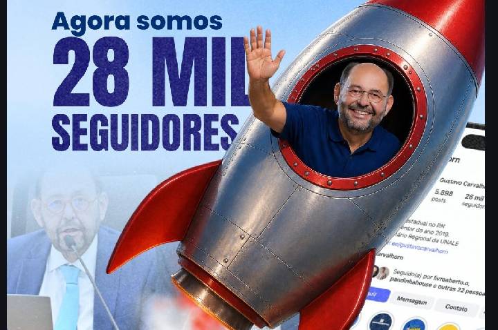 Gustavo Carvalho alcança marca de 28 mil seguidores no Instagram e amplia conexão com o povo potiguar