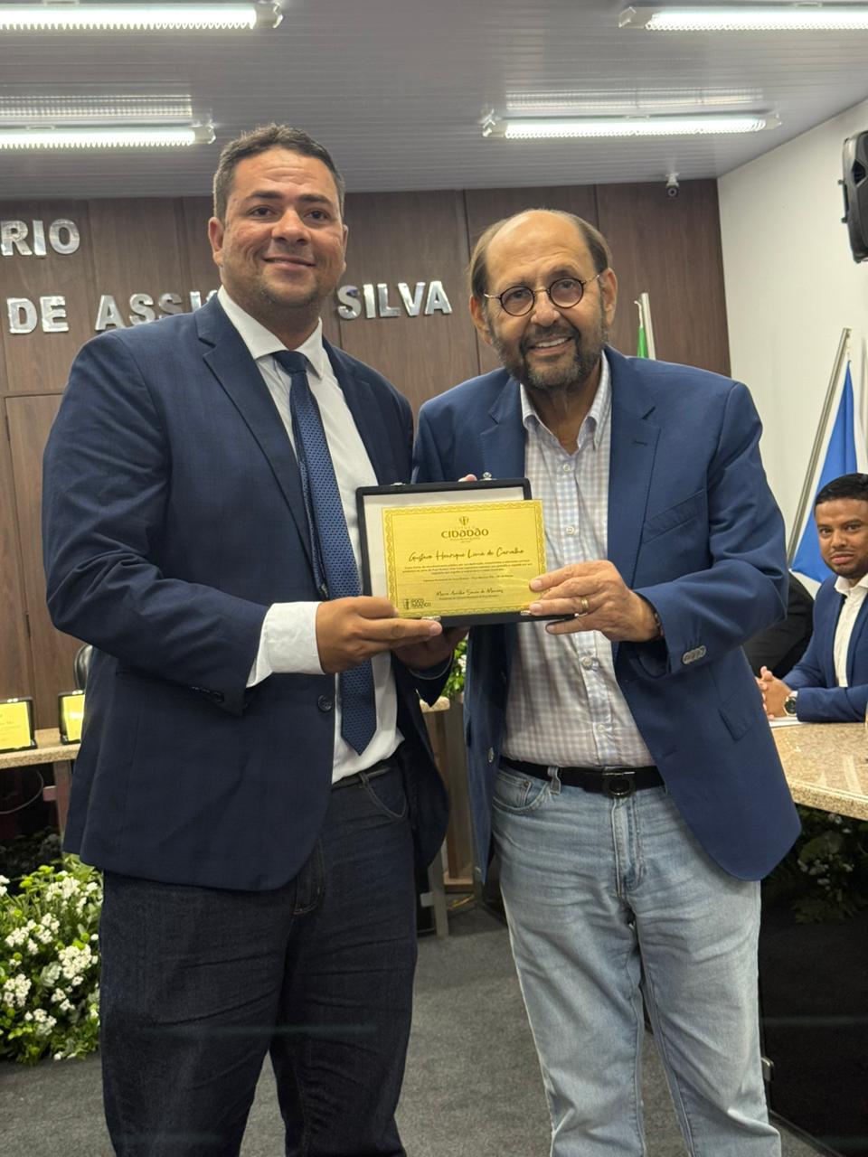 Deputado Gustavo Carvalho recebe Título de Cidadão Poço-Branquense e reforça compromisso com o município